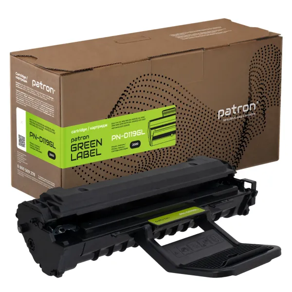 Картридж совместимый Samsung MLT-D119S (ML-1610/ML-2010/SCX-4521/106R01159) Green Label Patron (PN-D119GL) - Фото 1