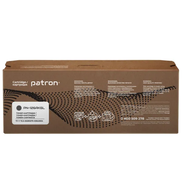 Тонер-картридж сумісний HP 126A (CE310A) Green Label, чорний Patron (PN-126AKGL) - Фото 4