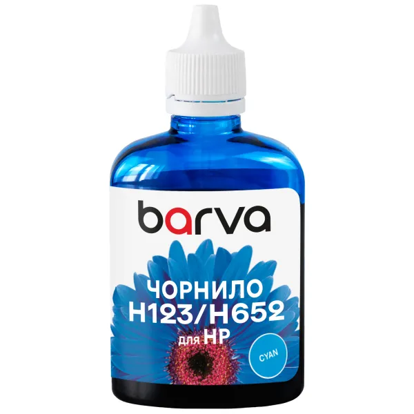 Чорнило для HP 46/123/651/652 спеціальне 90 г, водорозчинне, блакитне Barva (H652-532) - Фото 25
