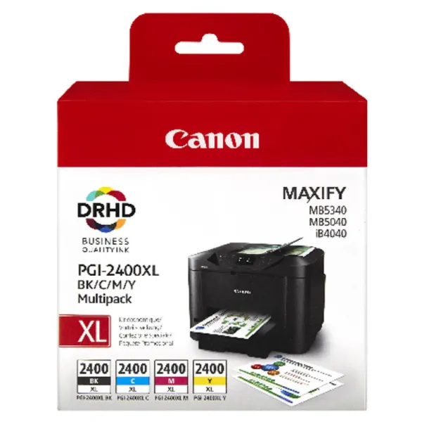 Комплект картриджів PGI-2400 XL чорний, блакитний, пурпуровий, жовтий Canon (9257B004) - Фото 1