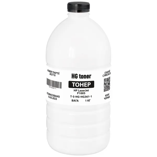 Тонер HP LaserJet P1005 флакон, 1 кг HG toner (TSM-HG361-1) - Фото 33