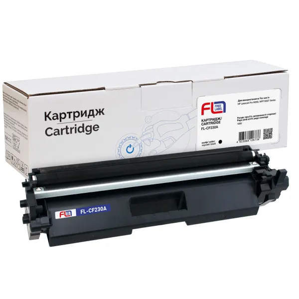Тонер-картридж сумісний HP 30A (CF230A) Free Label (FL-CF230A) - Фото 3