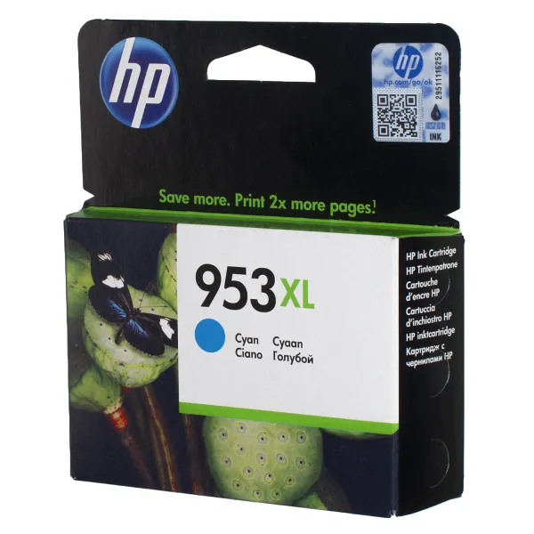 Картридж №953XL 1450 стр, голубой HP (F6U16AE) - Фото 2