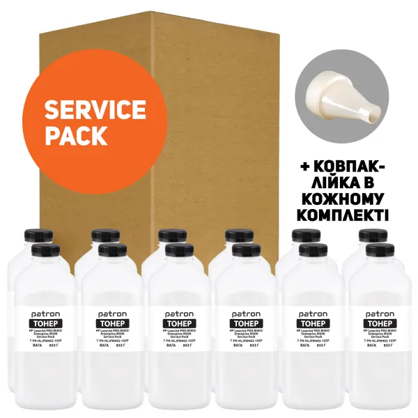 Тонер HP LJ Pro M402/Enterprise M506 Service Pack, флакон 12x833 г Patron (PN-HLJPM402-10SP) - Фото 9