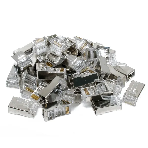 Конектор FTP Cat.5e RJ 45/8P8C 40 шт, екранований Patron (RJ-45-8P8C-40-Э) - Фото 3