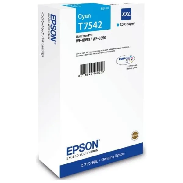 Картридж T754240 XXL блакитний Epson (C13T754240) - Фото 3