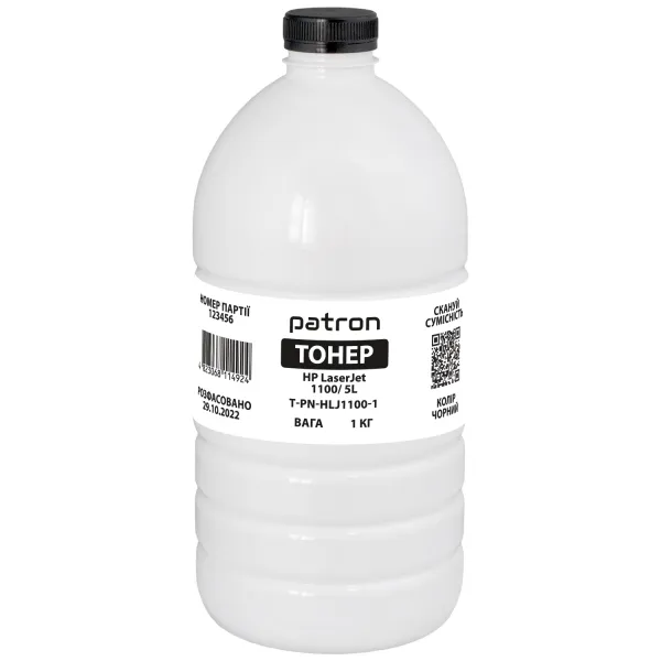 Тонер HP LaserJet 1100/5L флакон, 1 кг Patron (PN-HLJ1100-1) - Фото 19