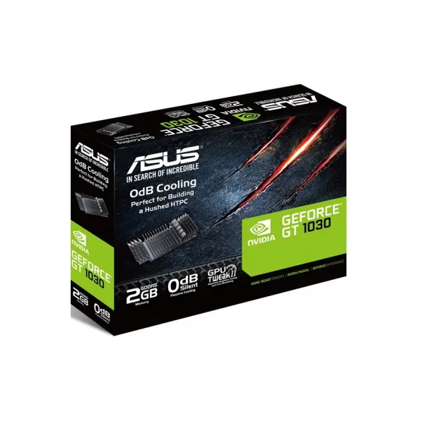 Відеокарта Silent GeForce GT 1030 2 Гб Asus (GT1030-SL-2G-BRK) - Фото 1
