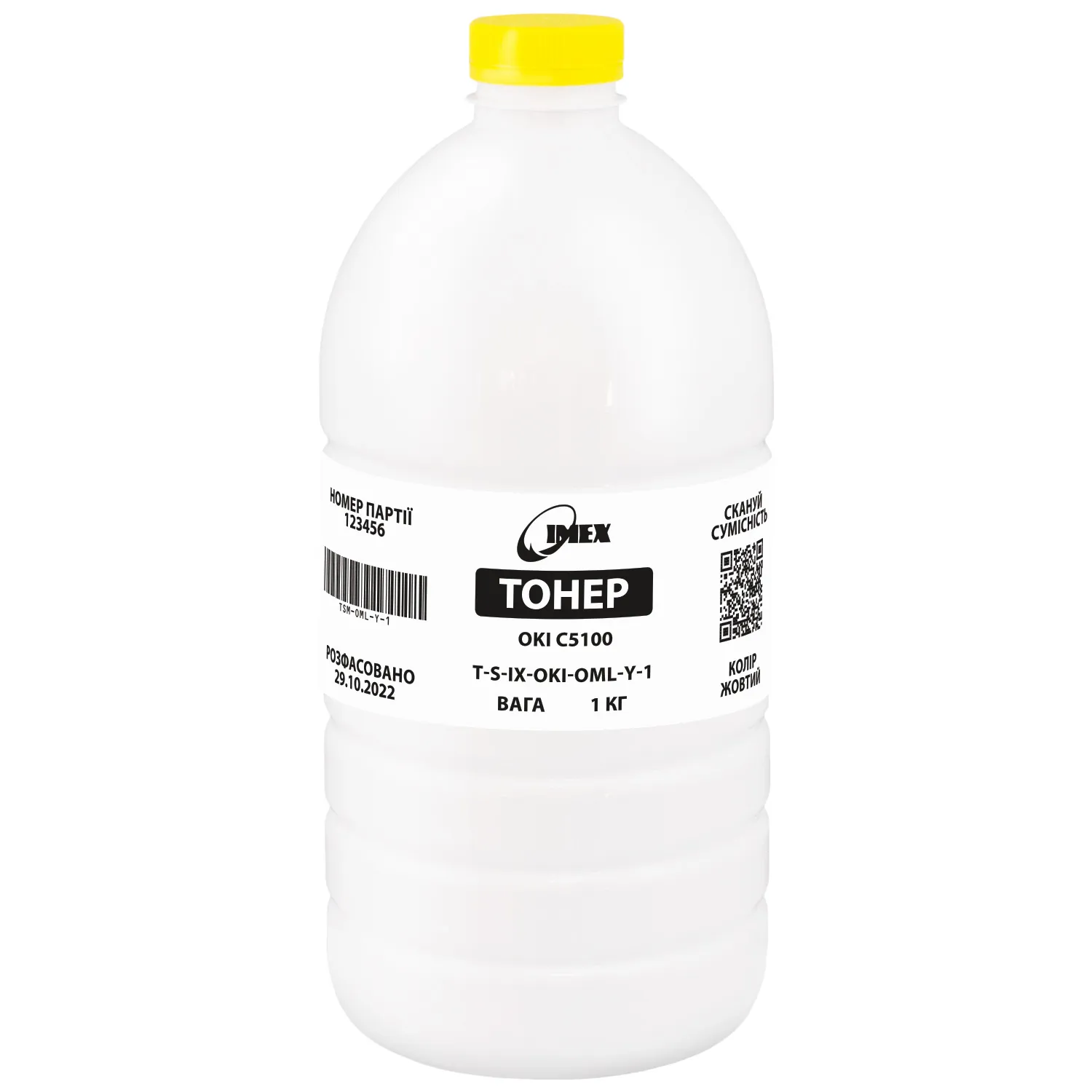 Тонер Oki C5100 флакон, 1 кг, желтый Imex (TSM-OML-Y-1) Тонер Oki C5100 флакон, 1 кг, желтый Imex (TSM-OML-Y-1)