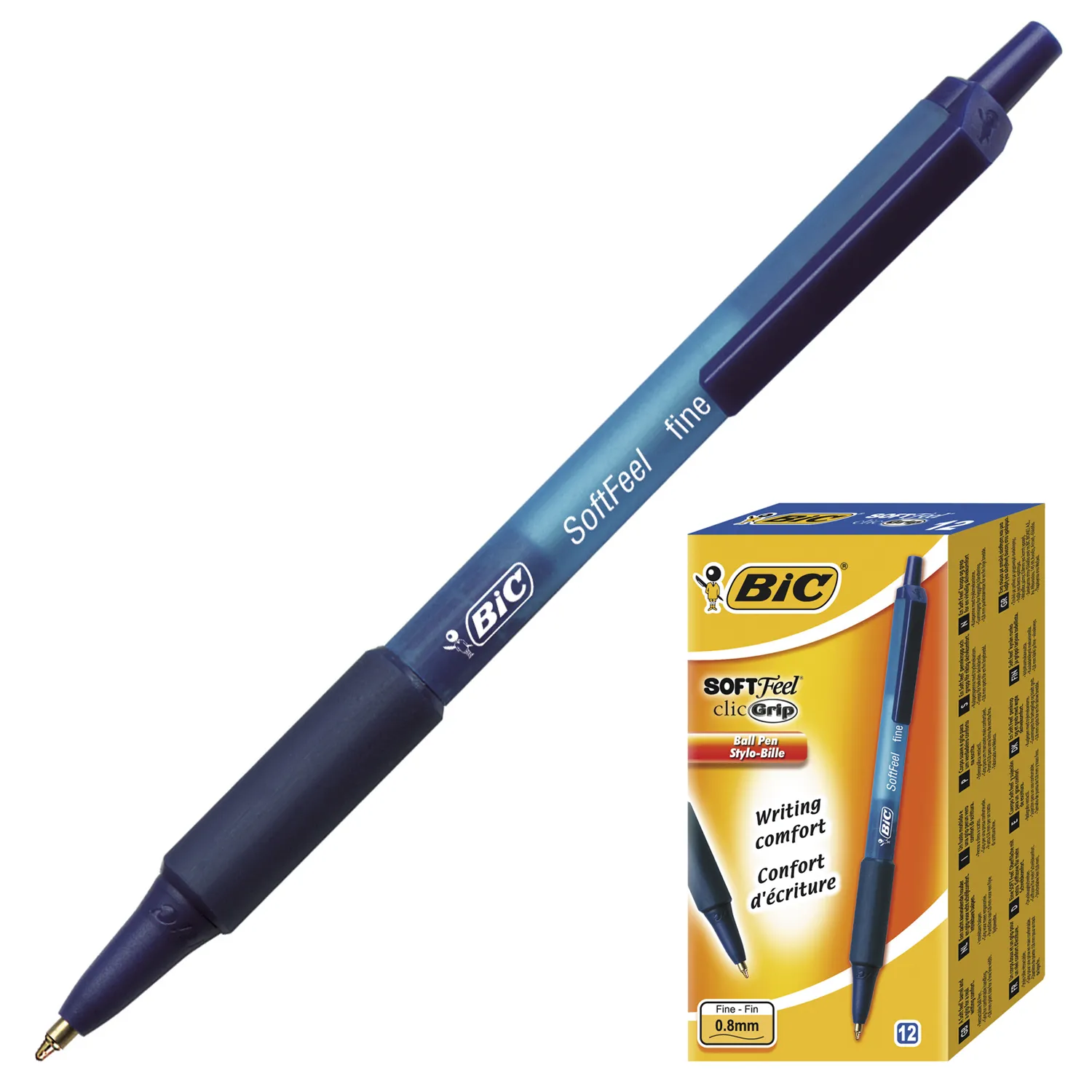 Ручка масляная автоматическая BIC Soft Feel Clic Grip 0.35 мм Синяя (bc8373982/70330914346) Ручка масляная автоматическая BIC Soft Feel Clic Grip 0.35 мм Синяя (bc8373982/70330914346)