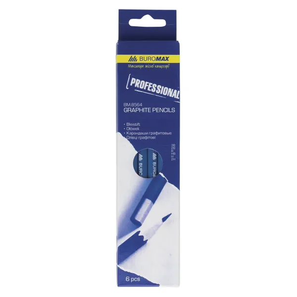 Набор чертежных карандашей 6 шт Professional Buromax (BM.8564) - Фото 1