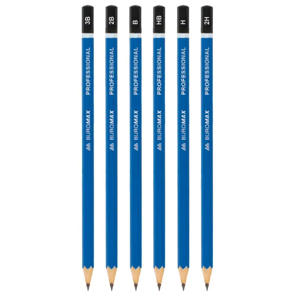 Набор чертежных карандашей 6 шт Professional Buromax (BM.8564) - Фото 4