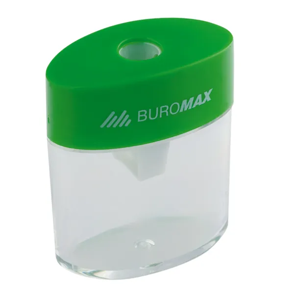 Точилка пластиковая с контейнером, ассорти Buromax (BM.4752) - Фото 2