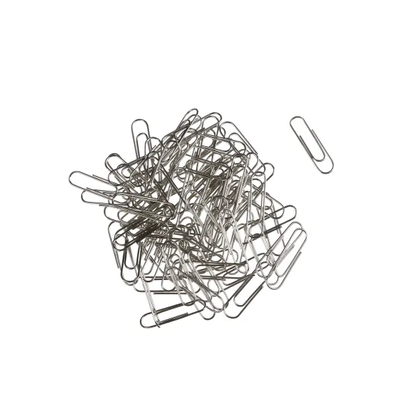 Скріпки нікельовані 28 мм, 100 шт, круглі Buromax (BM.5005) - Фото 1