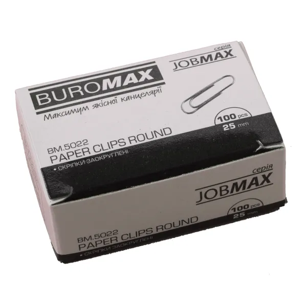 Скрепки оцинкованные 25 мм, 100 шт, круглые Jobmax Buromax (BM.5022) - Фото 6