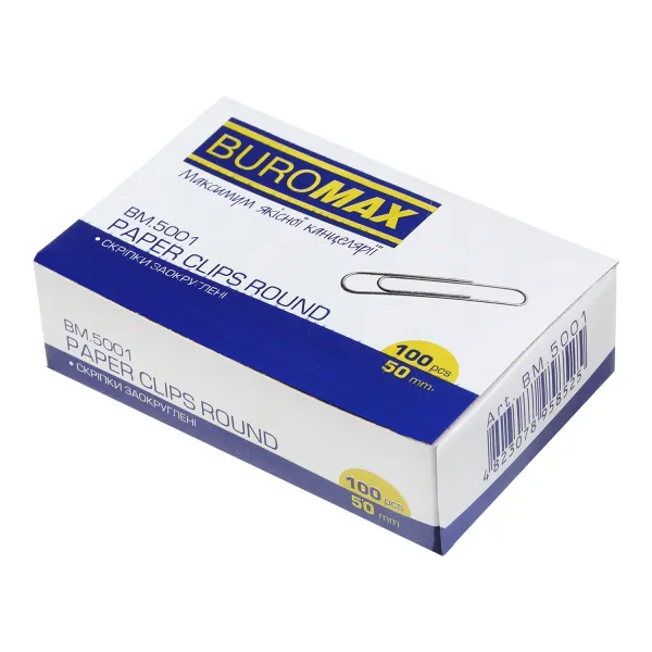 Скрепки никелированные 50 мм, 100 шт Buromax (BM.5001) - Фото 8