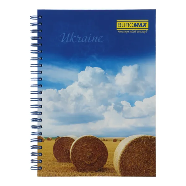 Блокнот на пружине А5, 96 л, клетка, ассорти My Country Buromax (BM.2412) - Фото 2