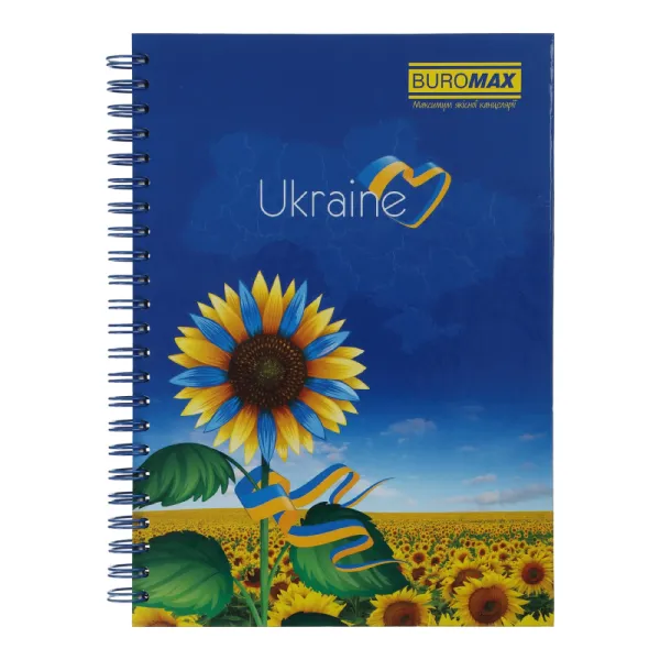 Блокнот на пружине А5, 96 л, клетка, ассорти My Country Buromax (BM.2412) - Фото 4