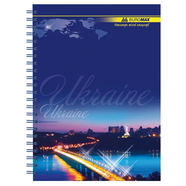 Блокнот на пружине А5, 96 л, клетка, ассорти My Country Buromax (BM.2412) - Фото 5