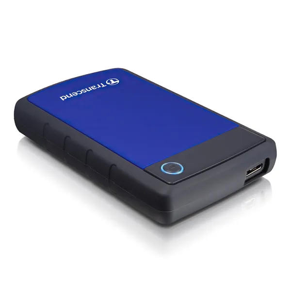 Диск жесткий внешний портативный 2TB USB 3.1 StoreJet 25H3 синий Transcend (TS2TSJ25H3B) - Фото 1