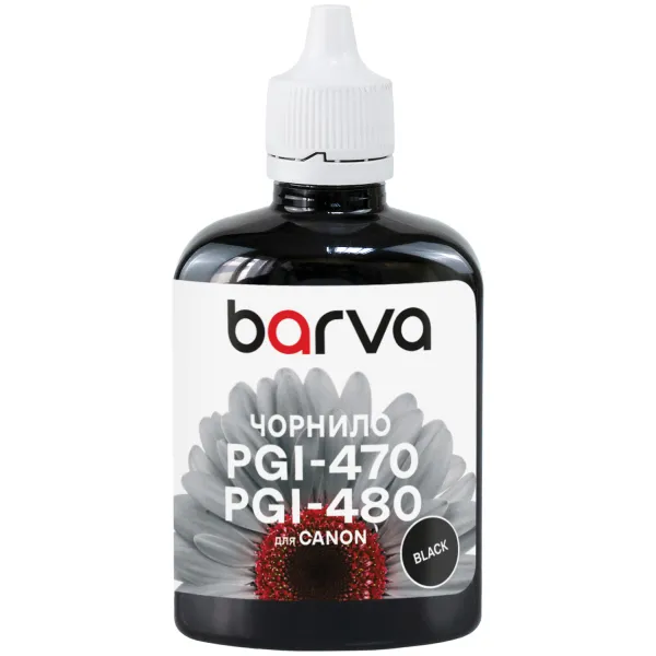 Чернила совместимые для Canon PGI-470/PGI-480 PGBK специальные 90 г, пигментные, черные Barva (C470-552) - Фото 7