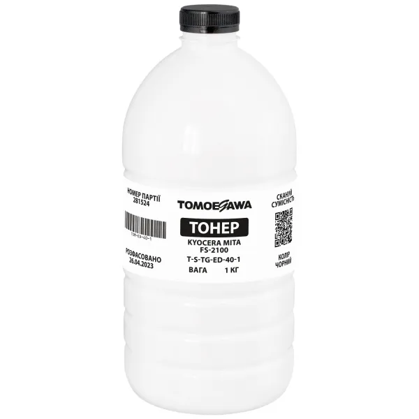 Тонер Kyocera Mita FS-2100 флакон, 1 кг Tomoegawa (TSM-ED-40-1) - Фото 1