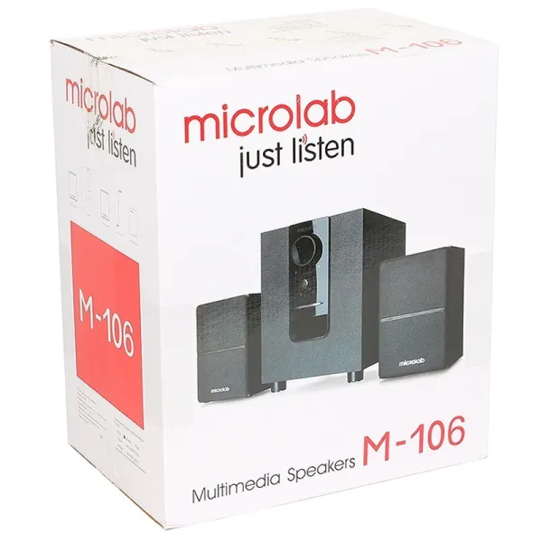 Система акустическая 2.1, чёрная Microlab (M-106) - Фото 3