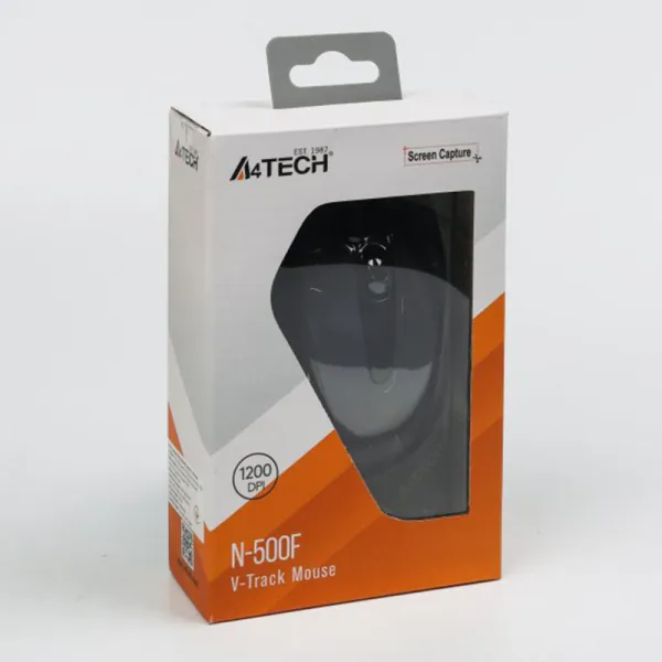 Мышь USB N-500F-1 серая A4Tech (N-500F-1 (Glossy Grey)) - Фото 2