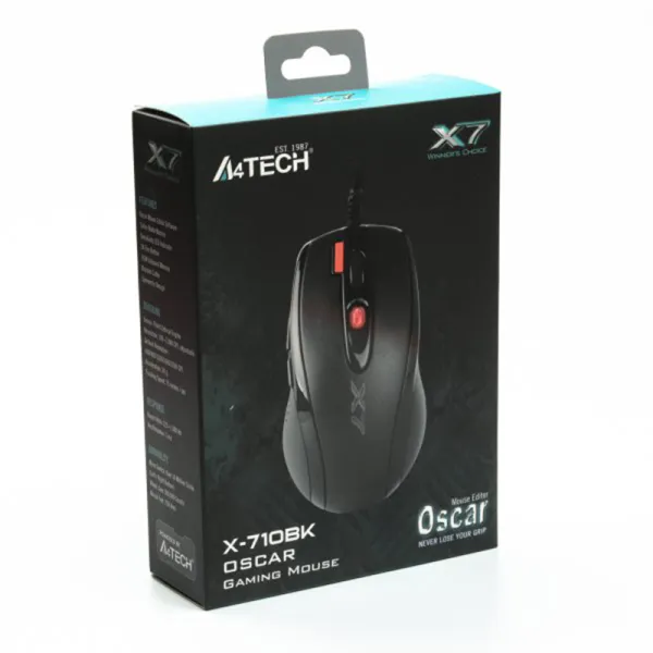 Мышь USB игровая Oscar чёрная A4Tech (X-710BK USB (Black)) - Фото 2