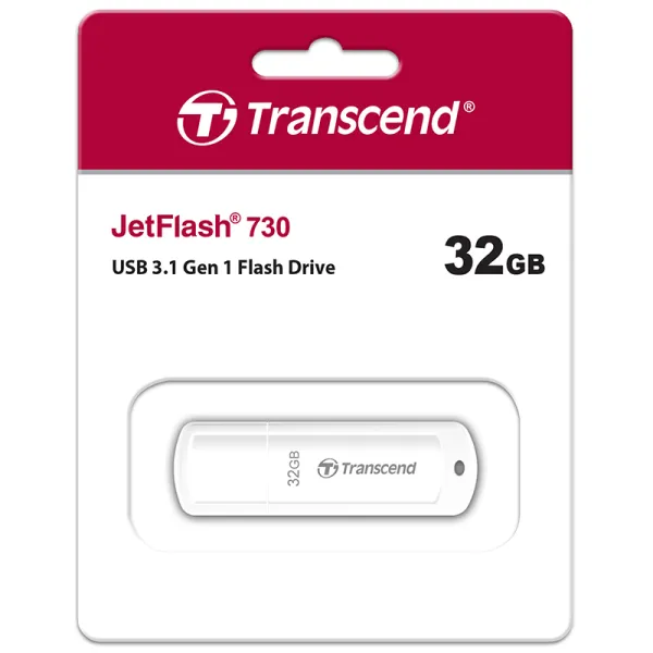 Накопичувач USB 3.0 Type-A 32GB JetFlash 730 білий Transcend (TS32GJF730) - Фото 2