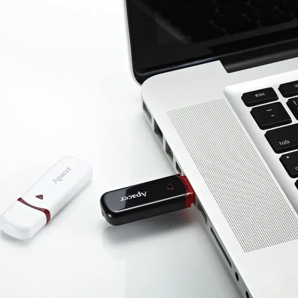 Накопичувач USB 2.0 Type-A 64GB AH333 білий Apacer (AP64GAH333W-1) - Фото 4