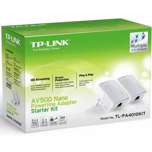 Адаптер Powerline TP-Link (TL-PA4010 Kit) - Фото 1