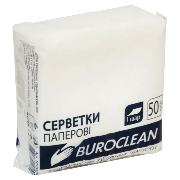 Салфетки бумажные, столовые, 24х24 см, 50 шт, белые BuroСlean (10100202) - Фото 9