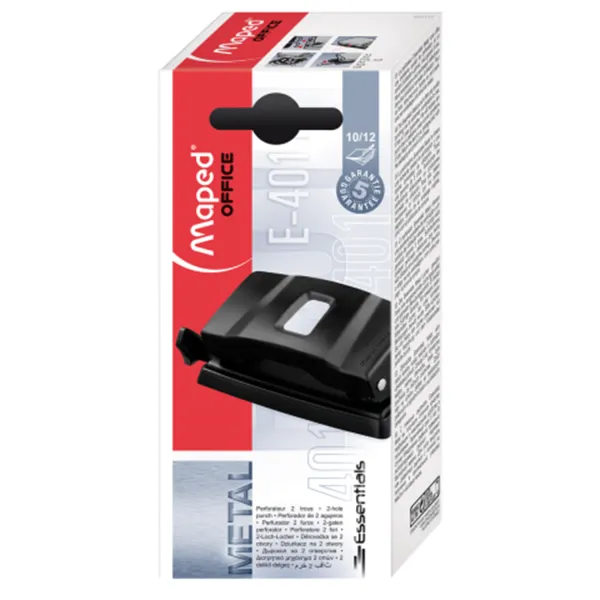Дырокол металлический, 20/25 листов, черный Essentials Metal Maped (MP.402411) - Фото 6