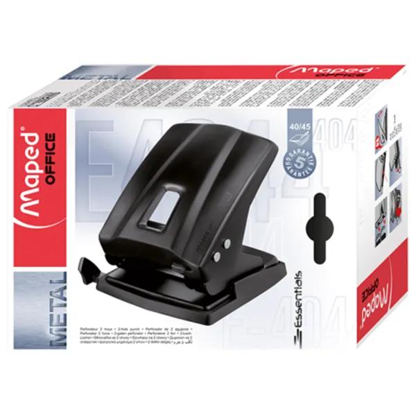 Дырокол металлический, 40/45 листов, черный Essentials Metal Maped (MP.404411) - Фото 9
