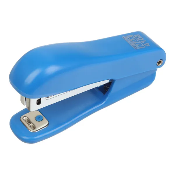 Степлер пластиковый, 10 листов, скобы №10, круглий, синий Jobmax Buromax (BM.4102-02) - Фото 5