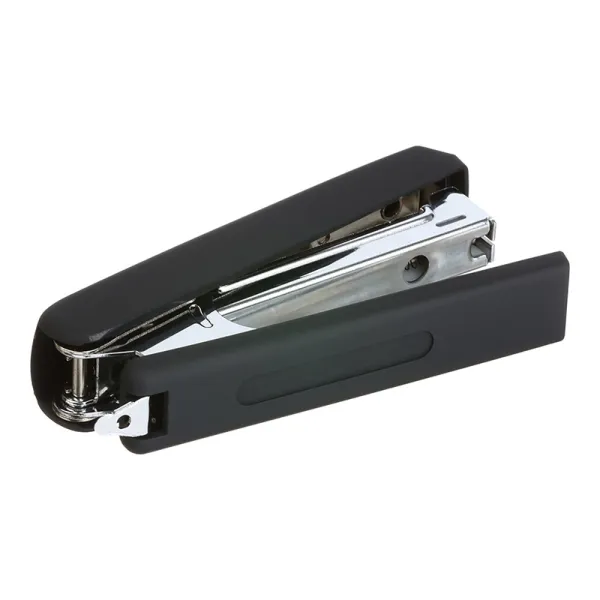 Степлер пластиковый, 12 листов, скобы №10, черный Rubber Touch Buromax (BM.4128-01) - Фото 3
