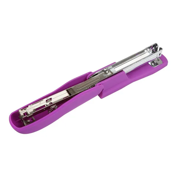 Степлер пластиковый, 20 листов, скобы №24, 26, фиолетовый Rubber Touch Buromax (BM.4202-07) - Фото 4