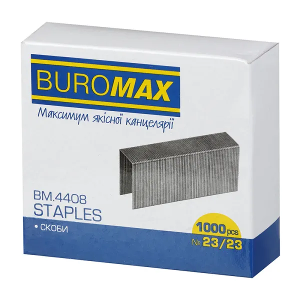 Скоби №23/23 1000 шт Люкс Buromax (BM.4408) - Фото 10