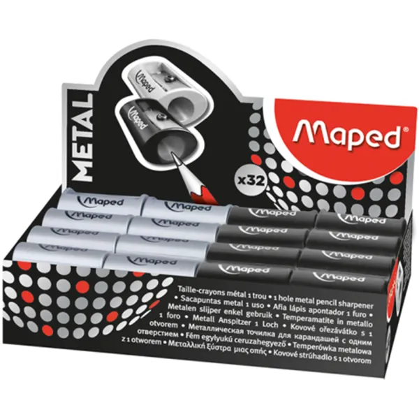 Точилка без контейнера на 1 отверстие, ассорти Satellite Maped (MP.534019) - Фото 1
