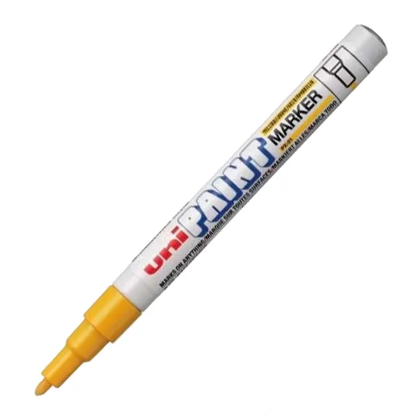 Маркер для промышленной маркировки 0.8-1.2 мм, желтый Paint Uni (PX-21.Yellow) - Фото 7