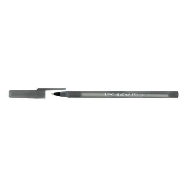 Ручка масляна 0,4 мм, чорна Round Stic M BIC (bc9205681) - Фото 1