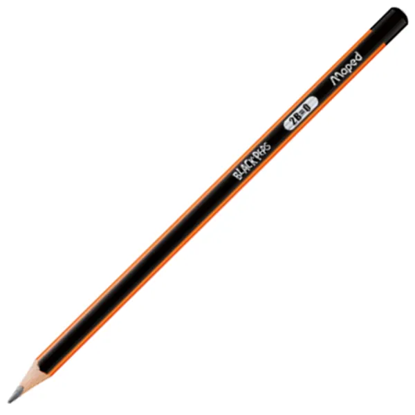 Карандаш графитовый 2B, без ластика Black Peps Maped (MP.850022) - Фото 10