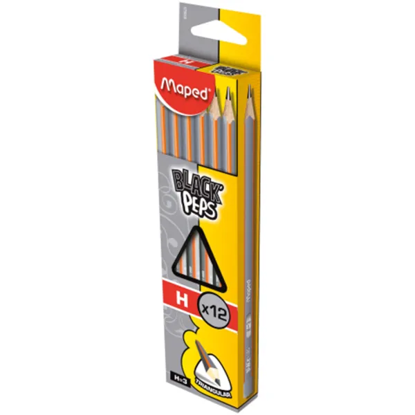 Карандаш графитовый H, без ластика Black Peps Maped (MP.850025) - Фото 2