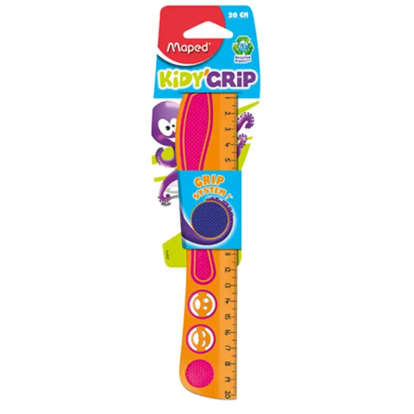 Лінійка пластикова 20 см, асорті Kidy'Grip Maped (MP.278710) - Фото 3