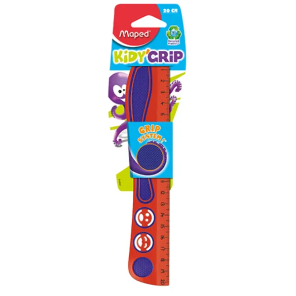 Лінійка пластикова 20 см, асорті Kidy'Grip Maped (MP.278710) - Фото 5