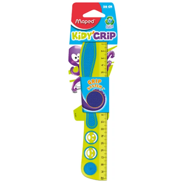 Лінійка пластикова 20 см, асорті Kidy'Grip Maped (MP.278710) - Фото 6