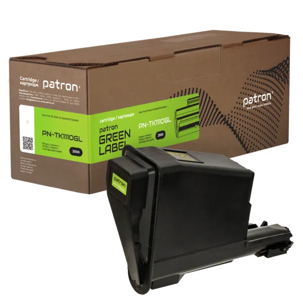 Тонер-картридж совместимый Kyocera Mita TK-1110 Green Label Patron (PN-TK1110GL) - Фото 2