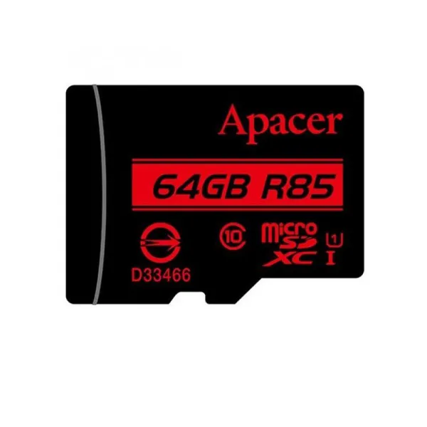 Карта пам'яті Micro SDXC 64 Гб, Клас 10 Apacer (AP64GMCSX10U5-R) - Фото 2