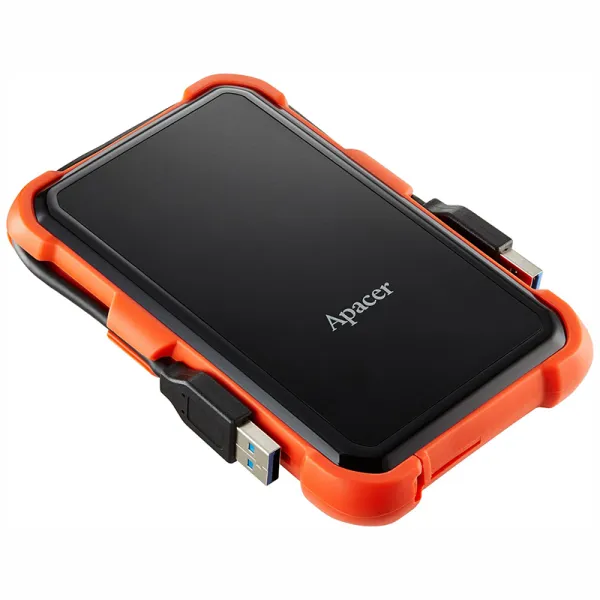 Диск жесткий внешний портативный 1TB USB 3.1 AC630 IP55 черный Apacer (AP1TBAC630T-1) - Фото 1
